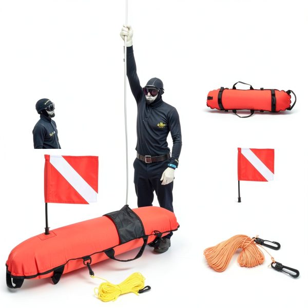 OUKENS Torpedo Buoy Nylon TPU Dive Float-1